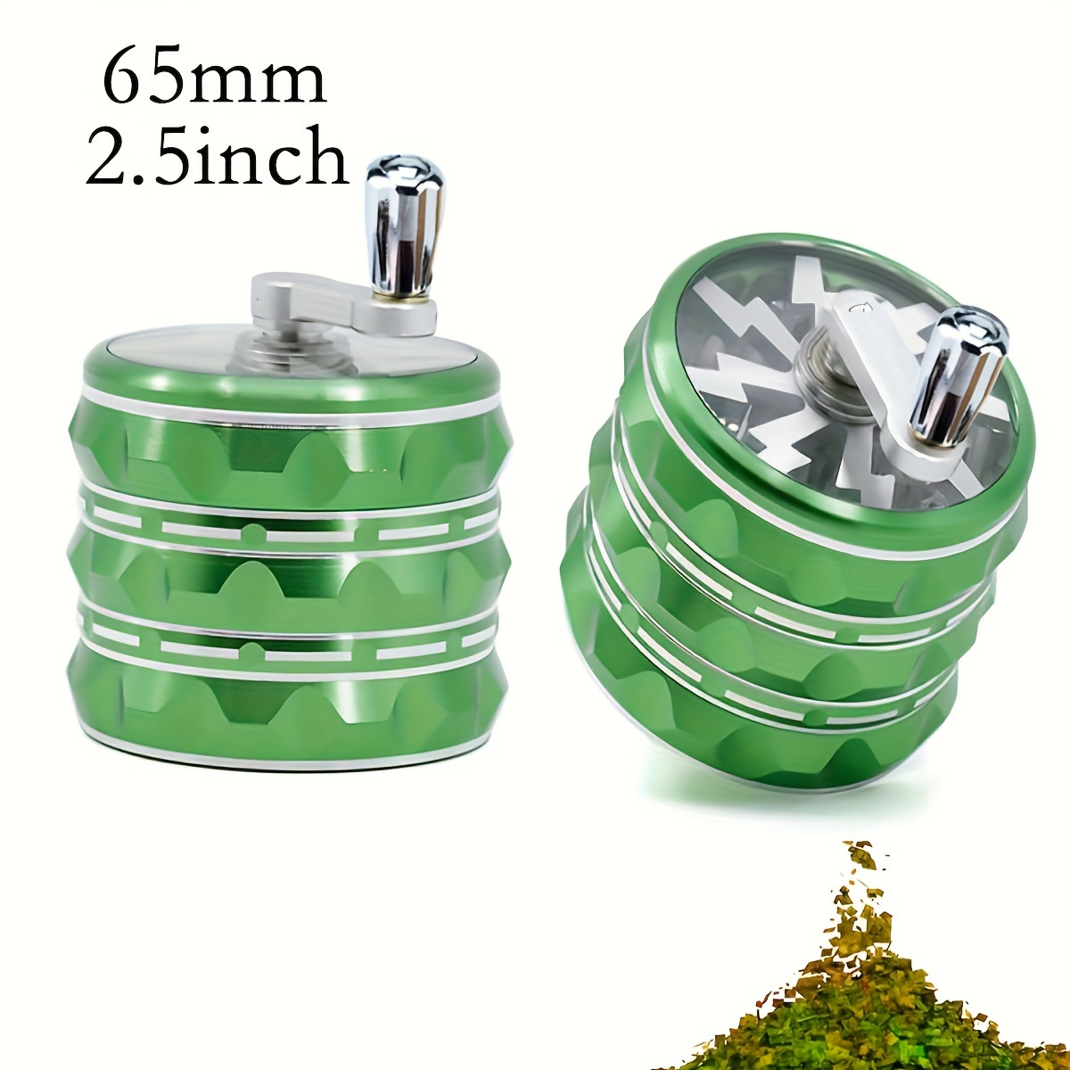 VIVOSUN 2.5 4 Pieces Aluminium Clear Top Herb Grinder Spice