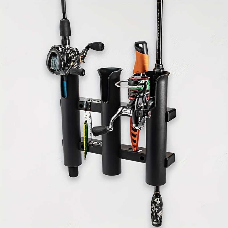 3 Tubes Plastic Fishing Rod Holder Outdoor Fishing Rod Rack - Temu Canada