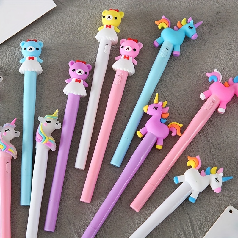 Unicorn Led Glowing Pens Flashing Gel Ink Pens Light Up Pen - Temu