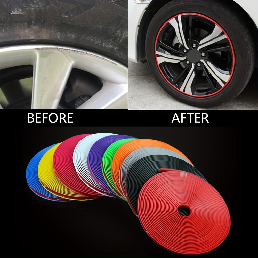 

8m Car Wheel Rim Protection Decorative Strip Car Tire Styling Moulding Trim Tyre Guard Line Rubber Decoration Strip