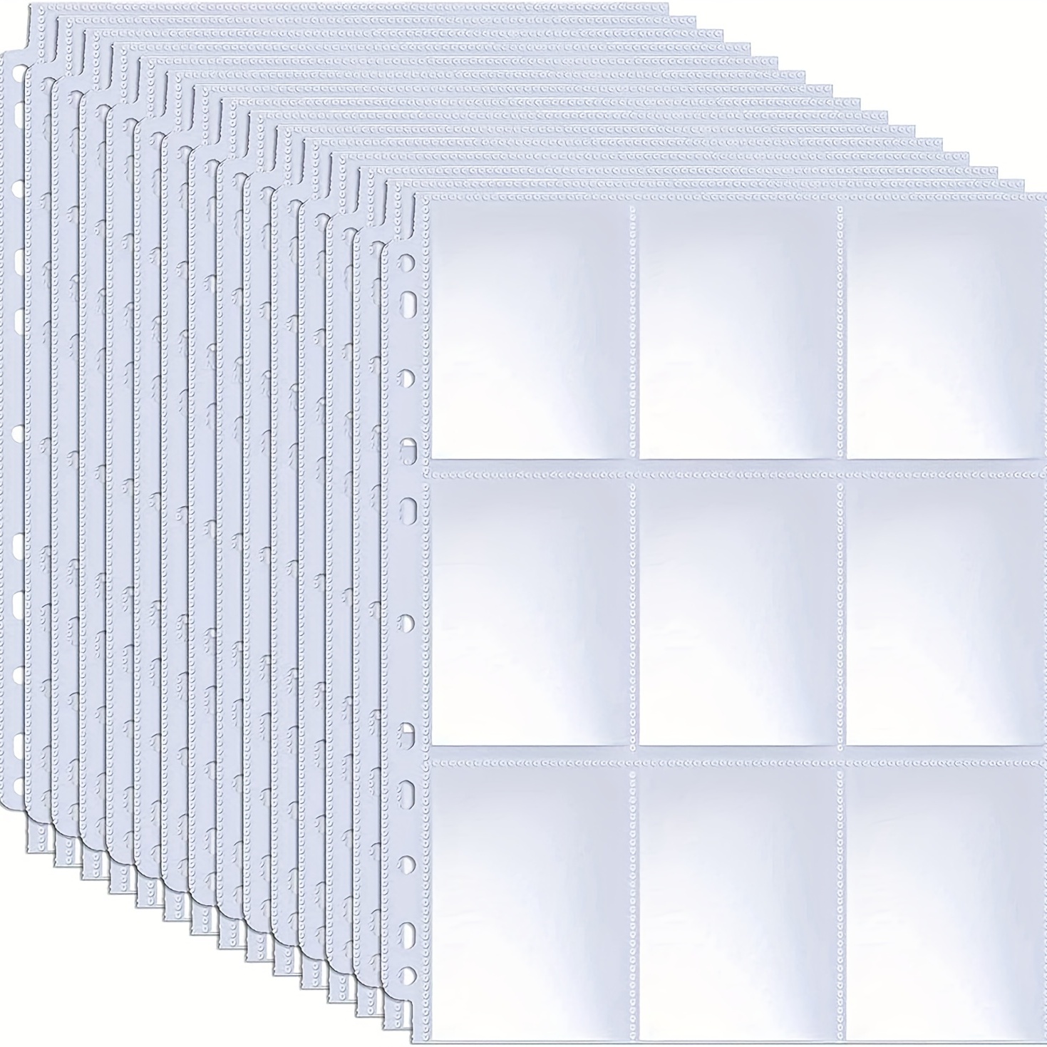 

50 Pack 9-pocket Trading Card Sleeve Pages For 3-ring Binders - Securely Store And Organize Your Trading Cards