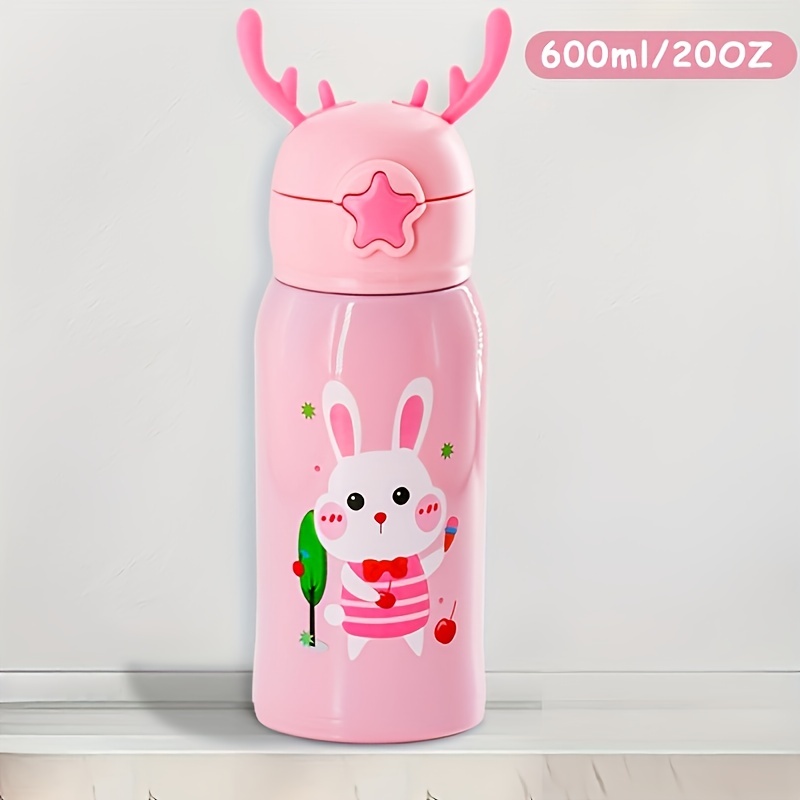 Purple Antler Thermos Cup Stainless Steel Cartoon Water Cup With Straw For  Children's - Buy Purple Antler Thermos Cup Stainless Steel Cartoon Water Cup  With Straw For Children's Product on