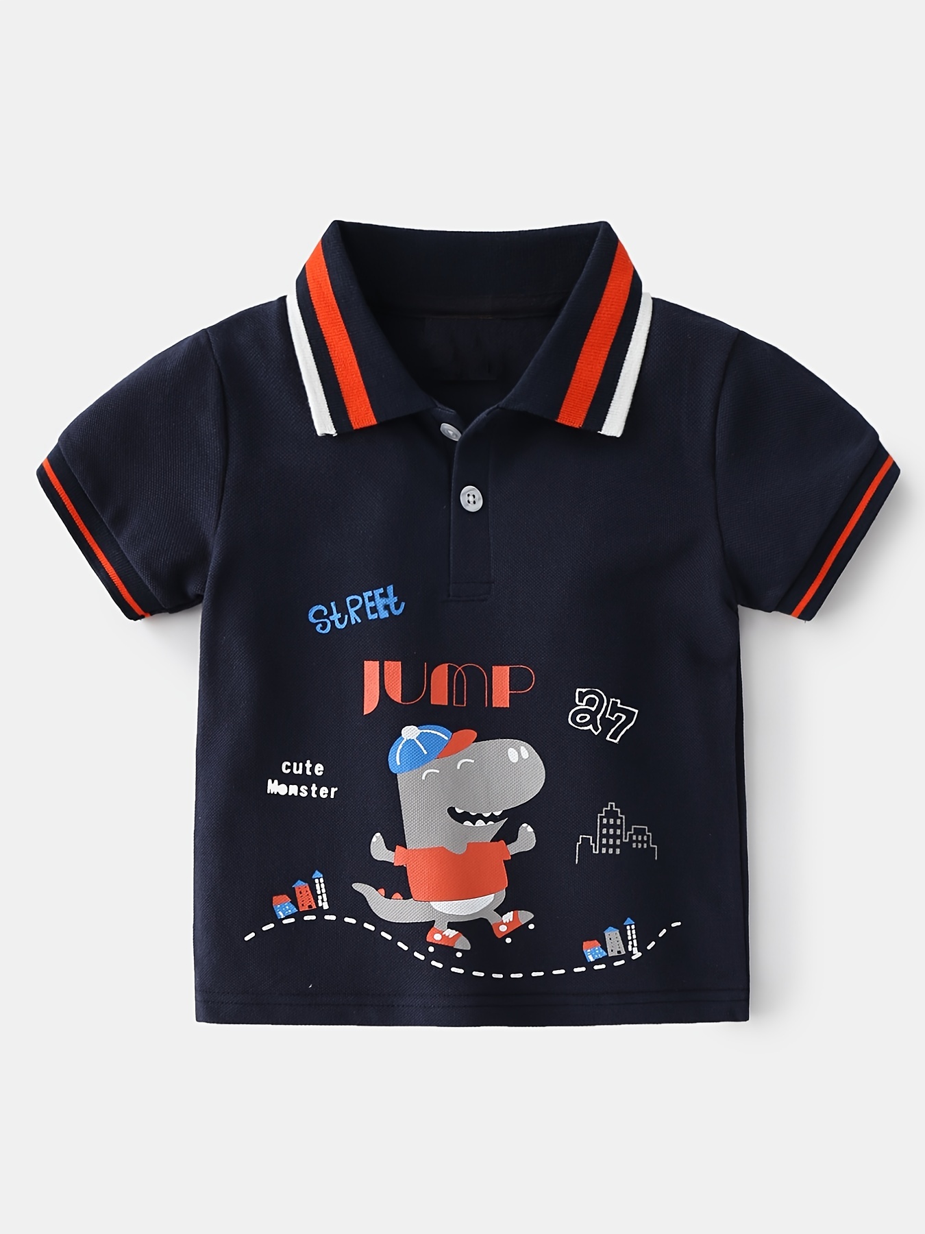 Boys Bear Graphic Short Sleeves Button Up Shirt For Summer Preppy Style  Kids Clothes - Temu