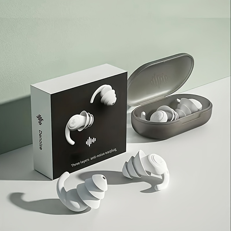 Bouchons d'oreille pour la réduction du bruit du sommeil, bouchons d'oreille  en silicone pour la réduction du bruit, sommeil et concert, bouchons d' oreilles de protection auditive confortables