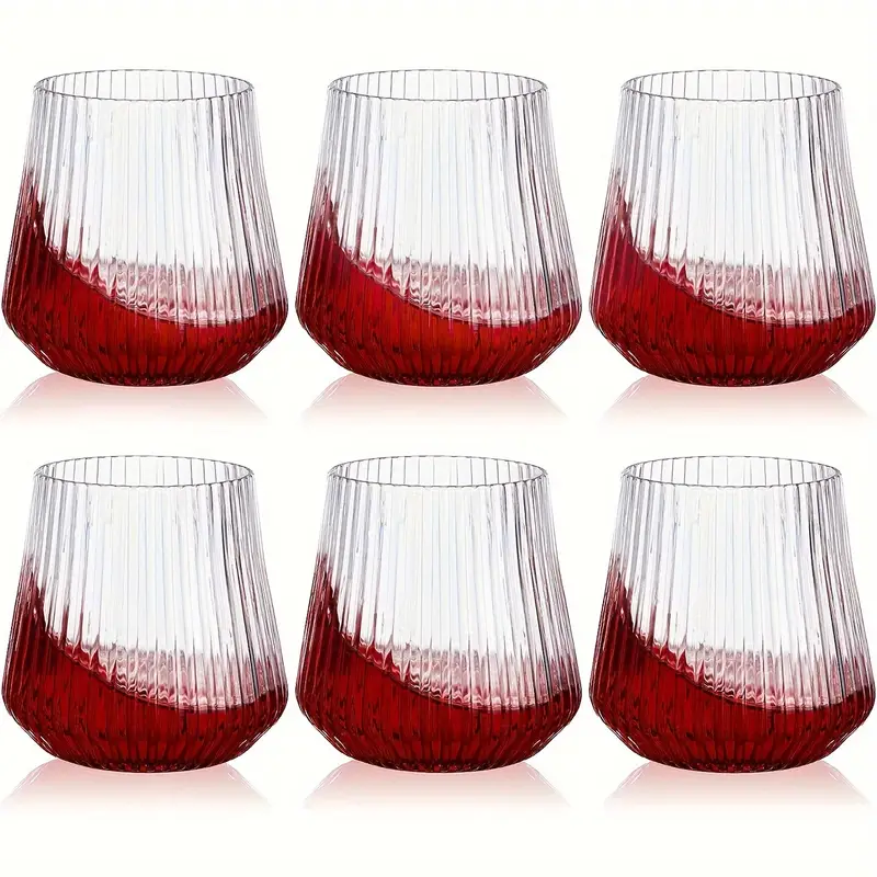 Disposable Stemless Wine Glasses, Plastic Wine Cups, Origami Style