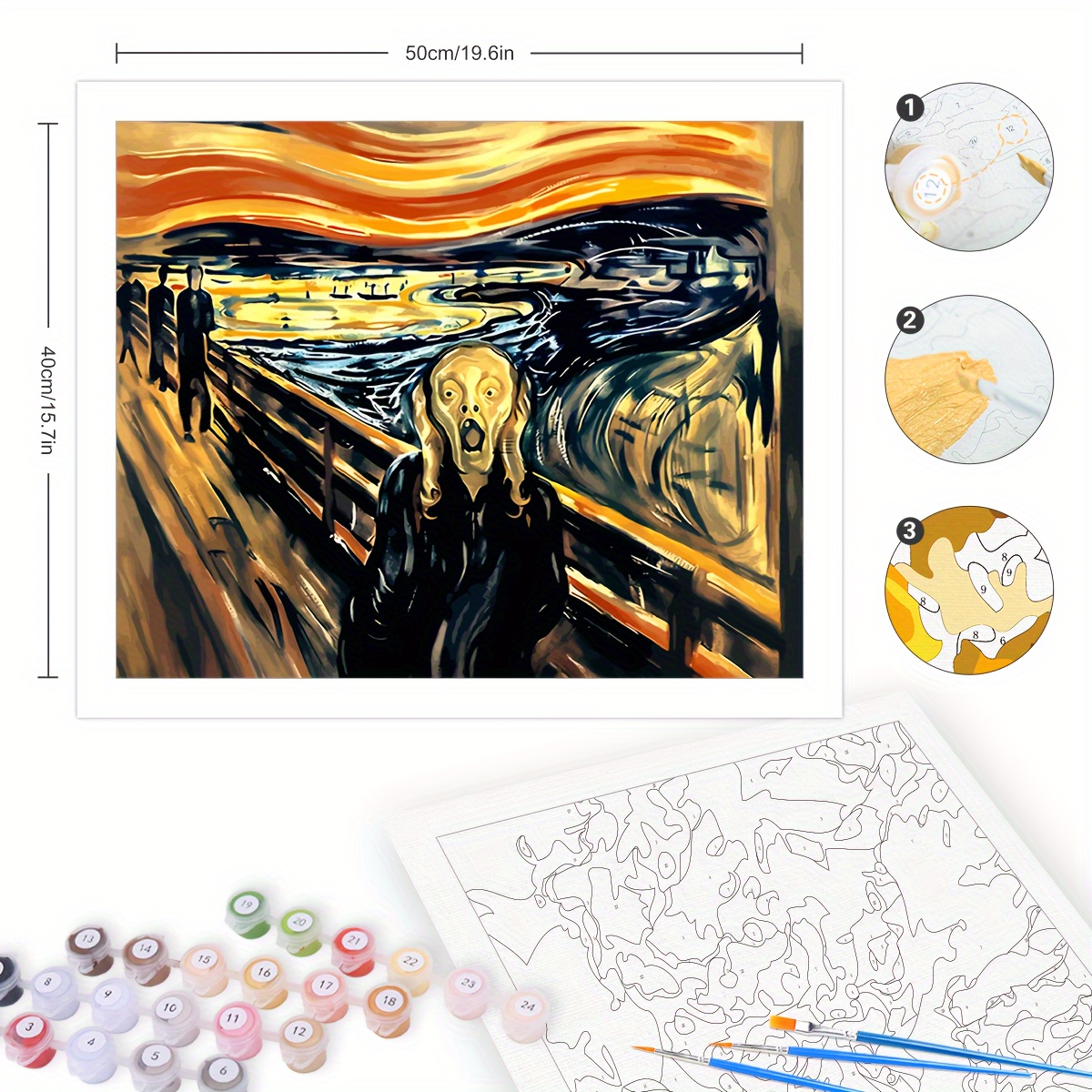 Acrylic Paint By Numbers Kit For Adults, Abstract Picture By