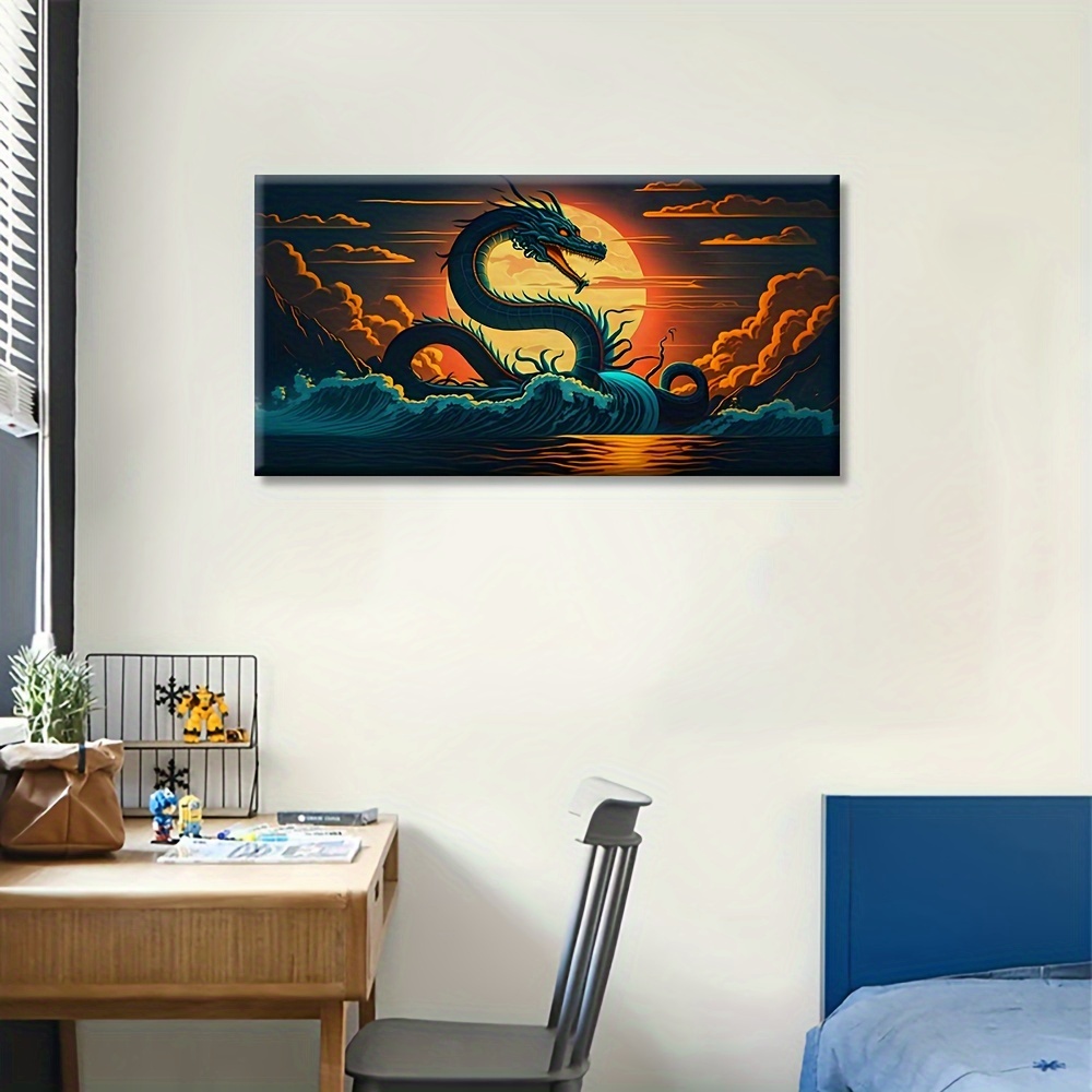 Sea Serpent Norse Mythology Canvas Paintings Pop Art - Temu