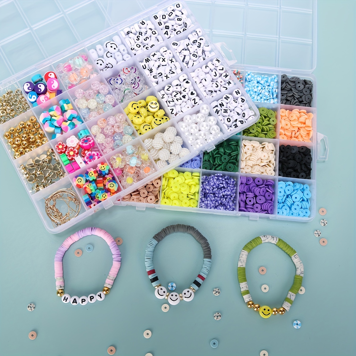 8400Pcs Clay Beads Bracelet Making Kit, Jewelry Making Kit For Girls  Friendship Bracelet Beads Polymer Heishi Beads With Charms Crafts Gifts For Teen  Girls