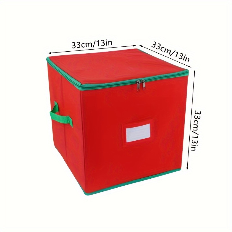 Plastic Christmas Ornament Storage Box Large with 2 Sided Dual Zipper  Closure - Keeps 128 Holiday Ornaments, Xmas Decorations Accessories, 3