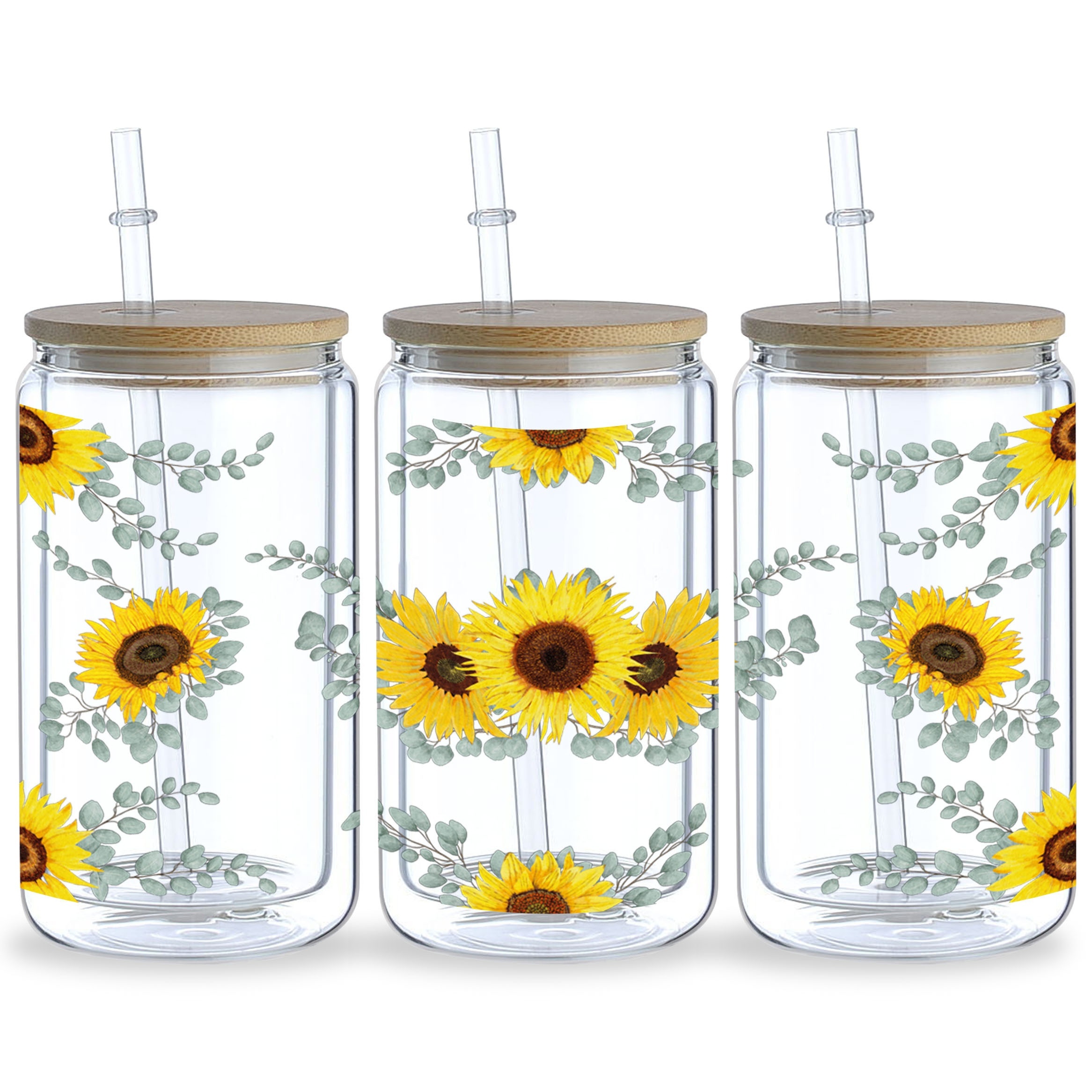 Sunflower Transfer Sticker Uv Dtf Cup Wrap For Libbey Glass - Temu