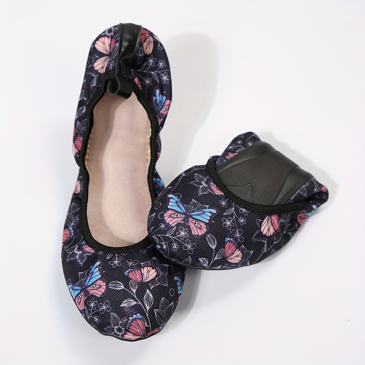 Women's Butterfly Pattern Ballet Shoes Lightweight Soft Sole Shoes