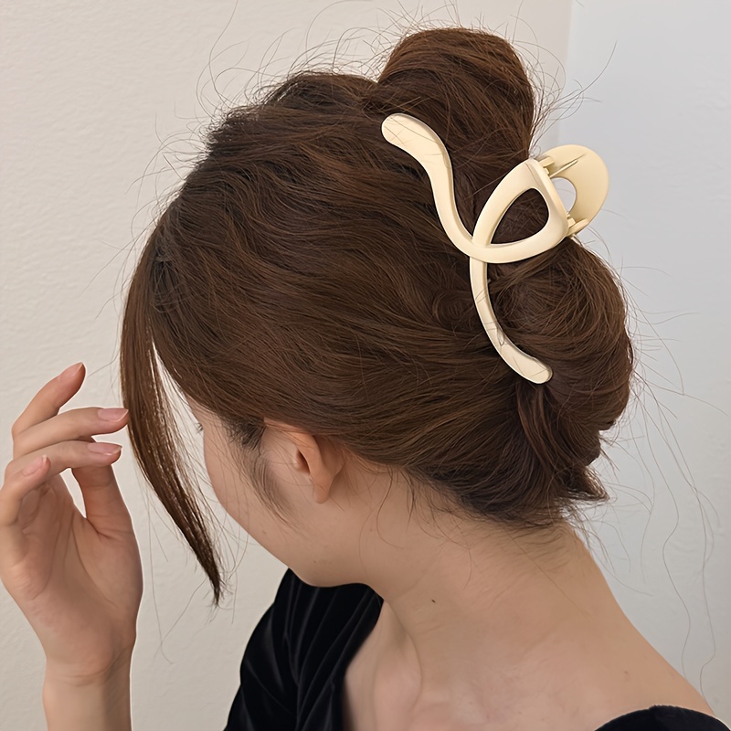 Fashion Shark Clips Matte Texture Ponytail Holder Women - Temu