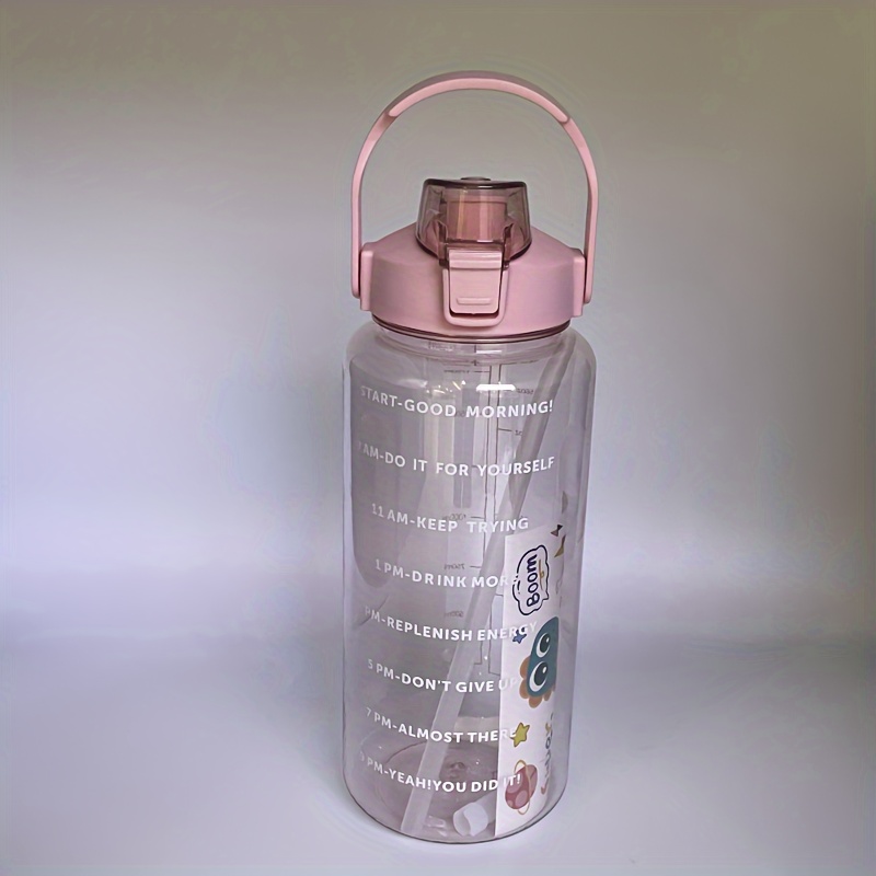 Pink Transparent Kids Water Bottle