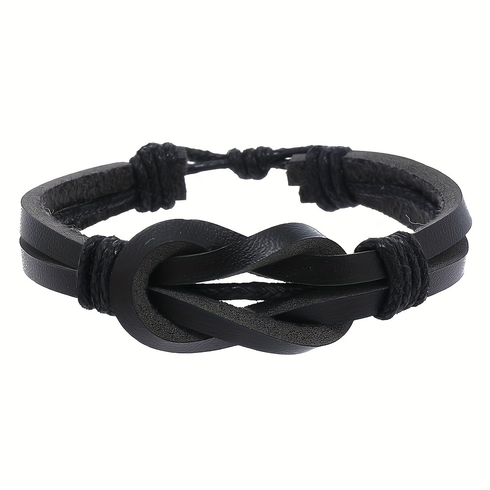 12pcs/set Handmade Braided Leather Bracelets For Men Women Woven