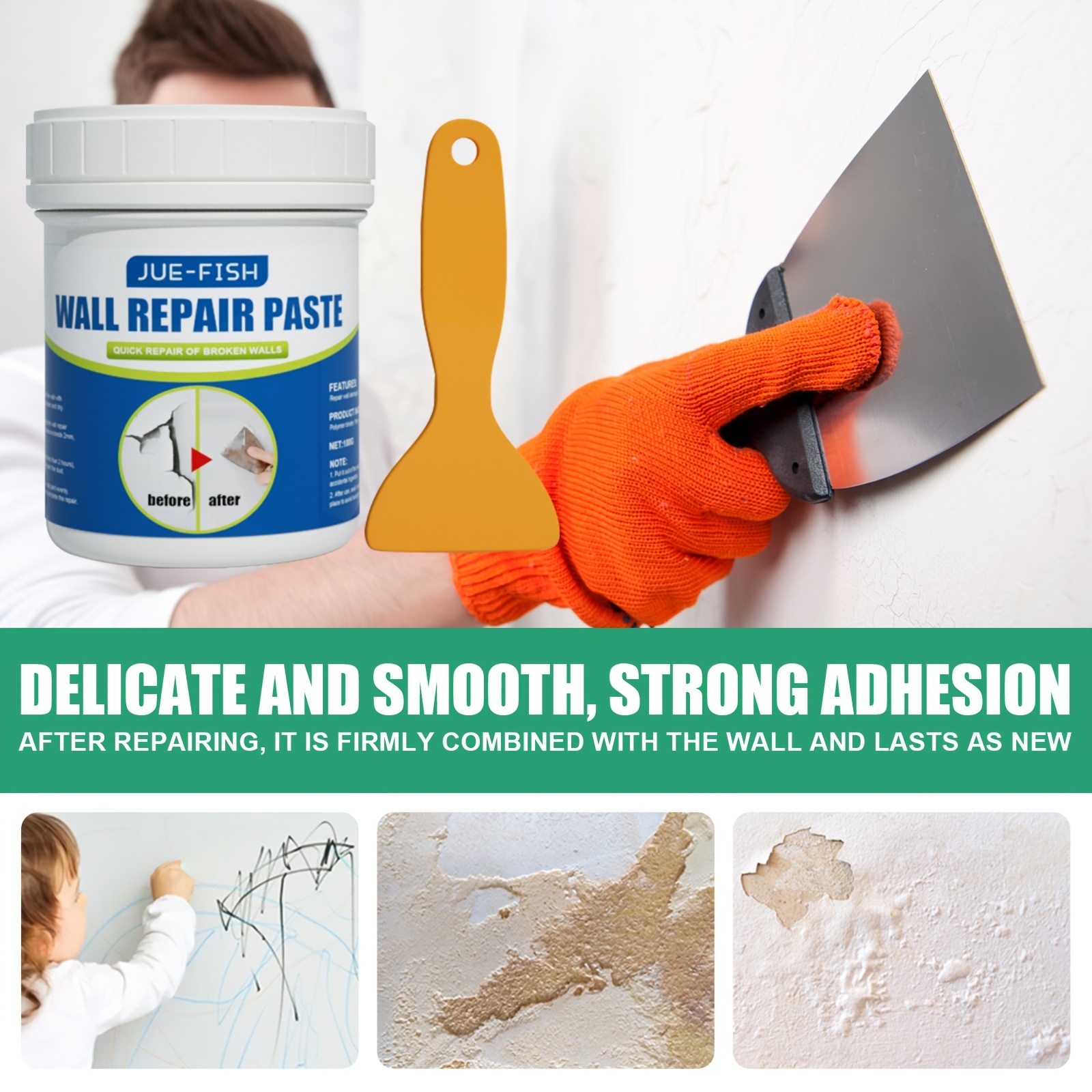 Wall Repair Paste Crack Repair Paste Tile Glue - Temu