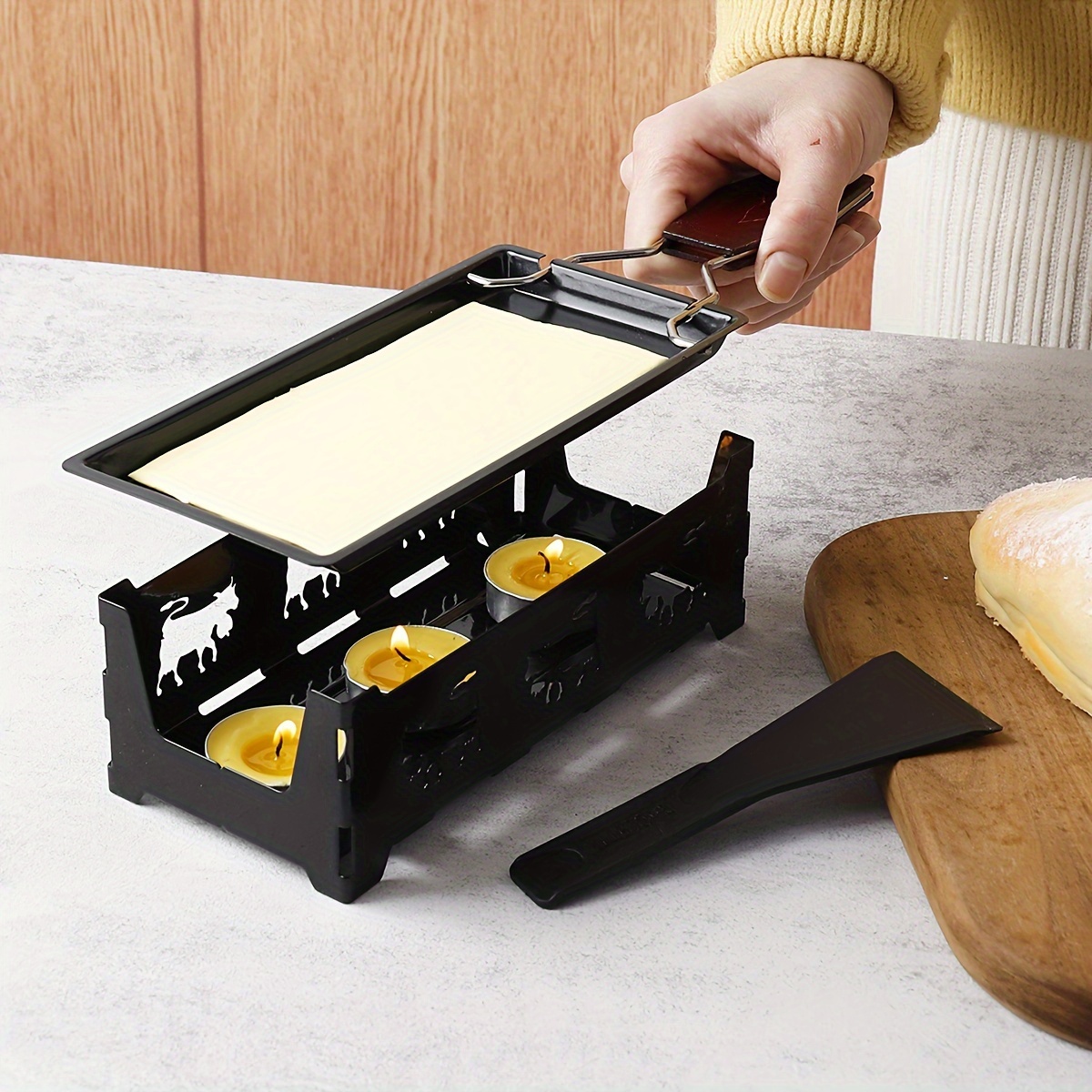 Non stick Cheese Raclette Grill Stove Melt Pan Perfect - Temu
