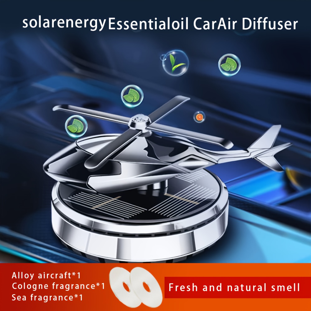 Solar Aircraft Car Aromatherapy Decor with Essential Oil, Solar