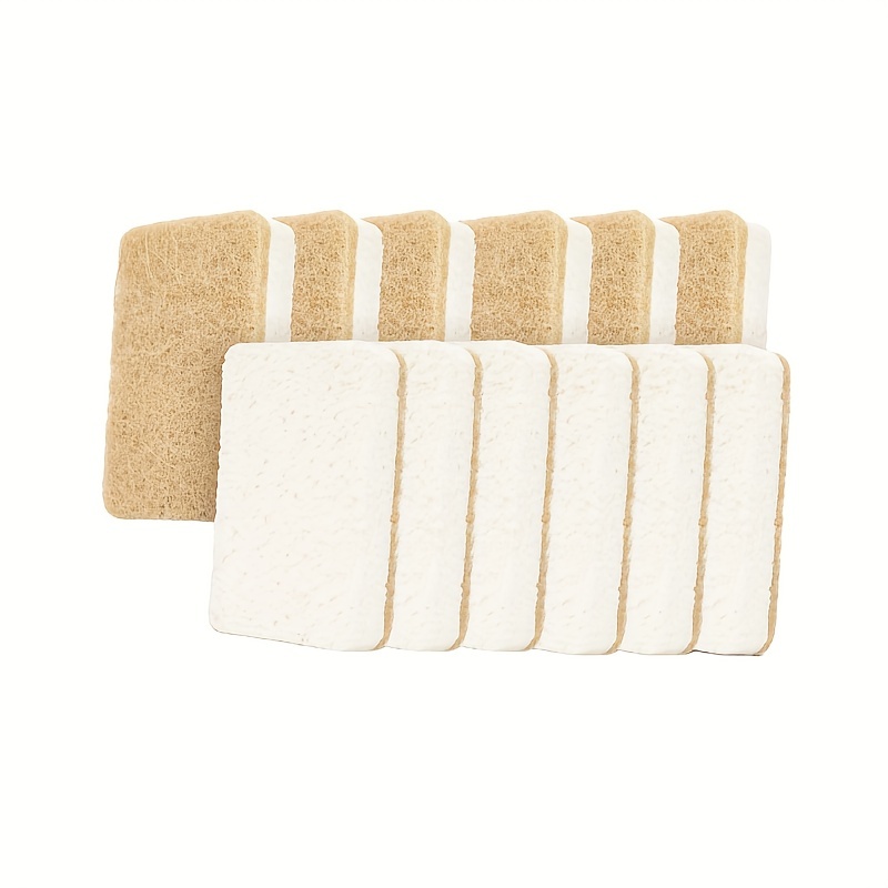Kayannuo Christmas Clearance Dishwashing Kitchen Sponges Natural Wood Pulp  Cotton Sponge Double-side Oil Free 