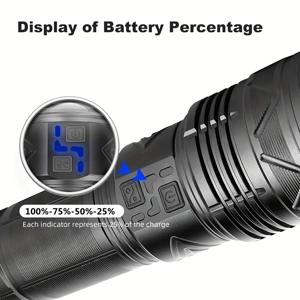 Linterna Led Alta Potencia Potente Linterna Recargable Usb - Temu Chile