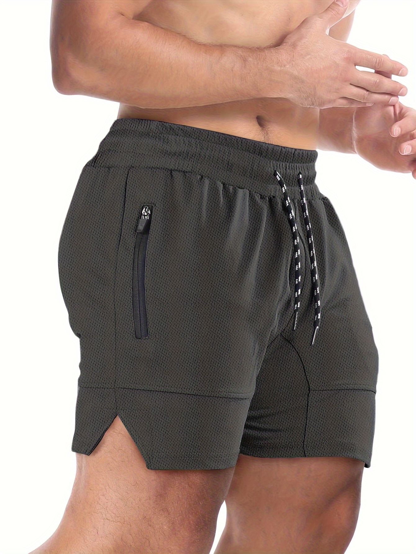 Quick Drying Comfy Shorts Men's Casual Zipper Pockets - Temu