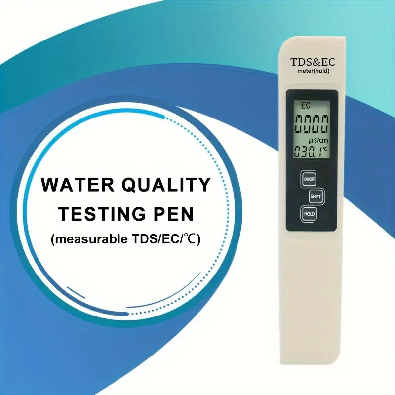 3 En 1 Testeur De Qualité De L'eau Numérique EC TDS PPM Thermomètre LCD  Stylo De Test De Conductivité Portable Outil De Filtration, Plage De  Mesure