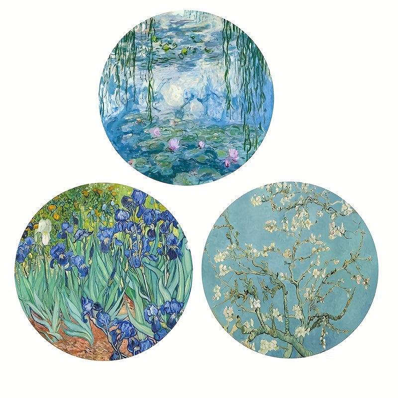 Van Gogh Chinese Lotus Painting Cup Coaster Quick Dry - Temu