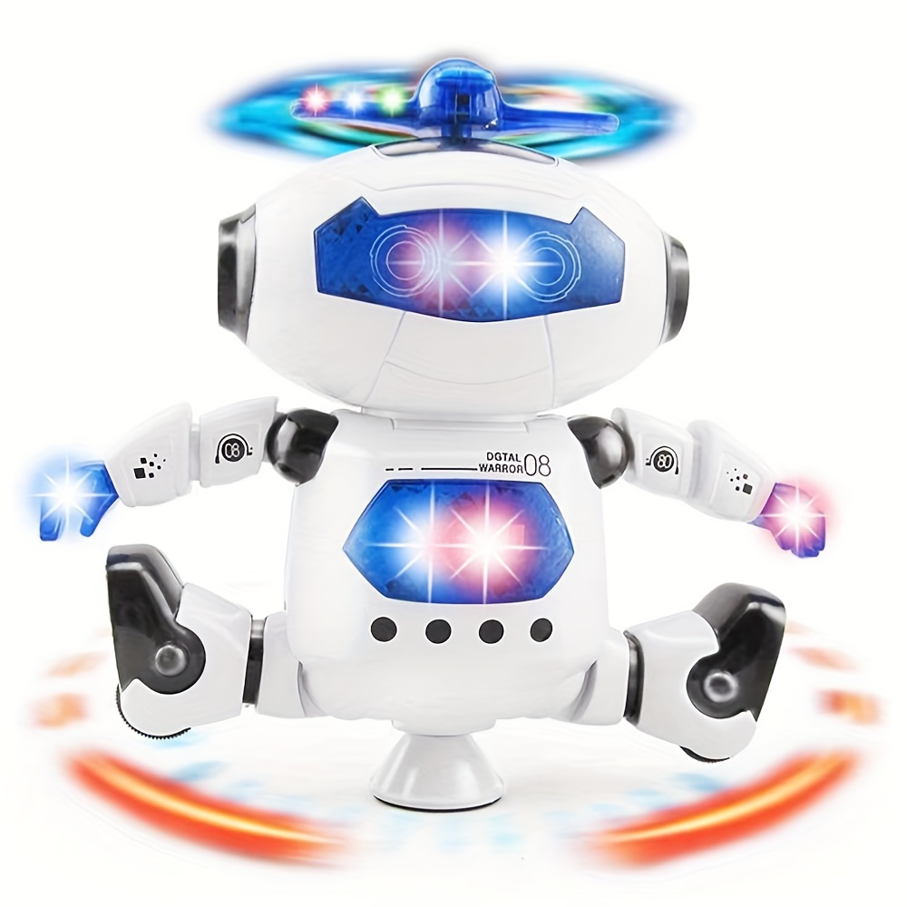

Musical Walking Dancing Robot Toy For Kids, Flashing Lights, 360° Body Spinning, Toddlers Boys Girls Fun Toy Figure (model 1)