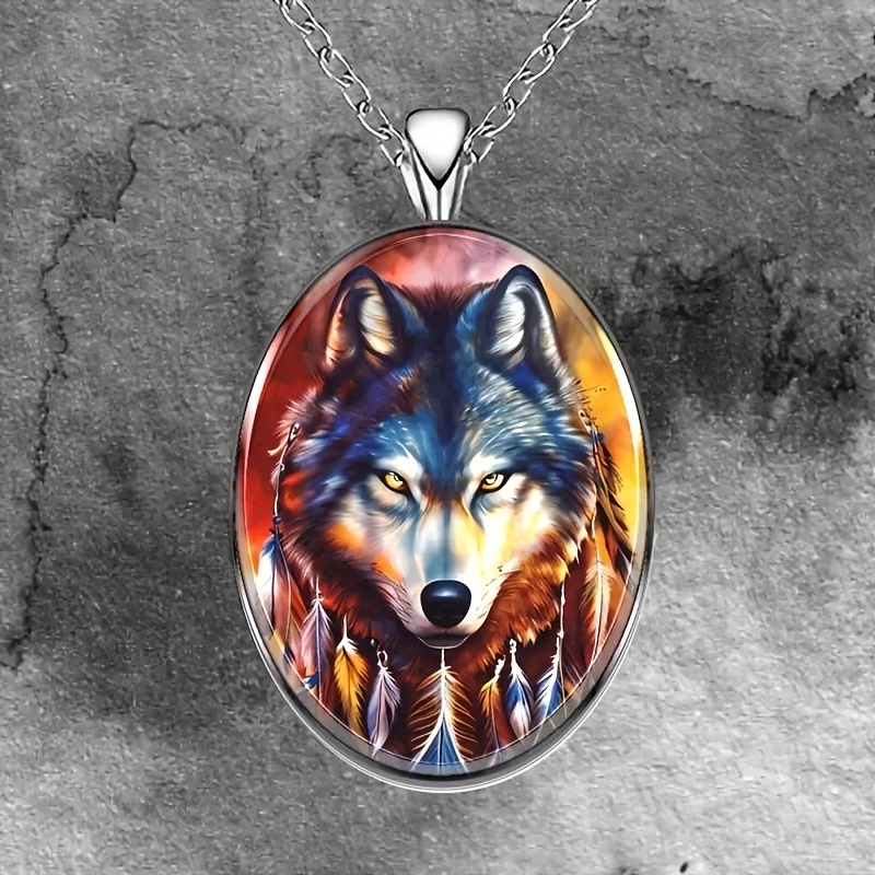 Collana Uomo Donna Con Pendente Lupo Ululante - Gioiello In Lega Con Cordino In Ecopelle Regolabile - Regalo Stile Punk, Biker, Vichingo - 2