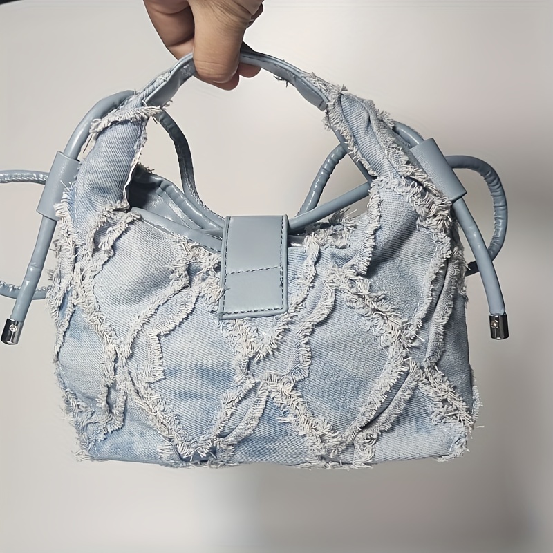 Y2k Star Denim Handbag For Women, Vintage Chain Crossbody Bag