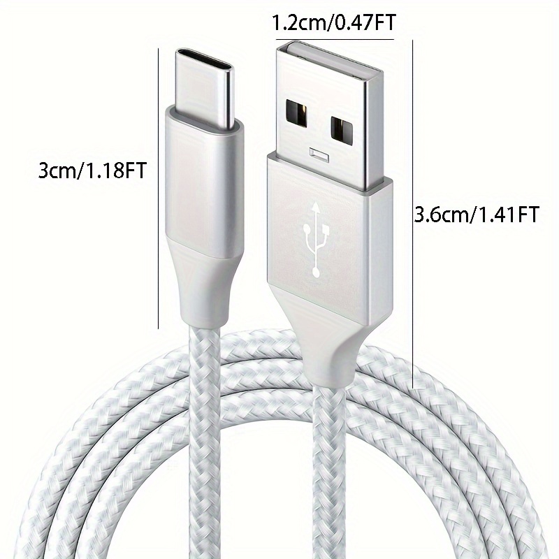 Anker USB Type C Cable, Anker (2-Pack, 6 Feet) Premium Nylon USB-C to USB-A  Fast Charging Type C Cable, for Samsung Galaxy S10 / S9 / S8 / Note 8, LG