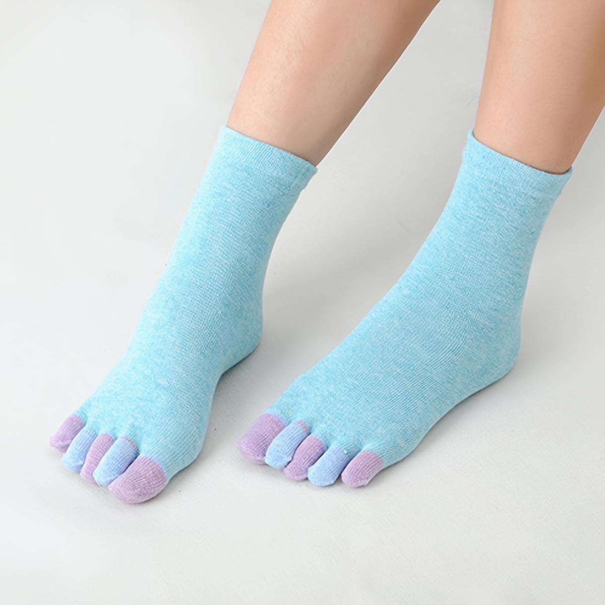 Candy Color Toe Socks Breathable Elastic Cotton tube - Temu