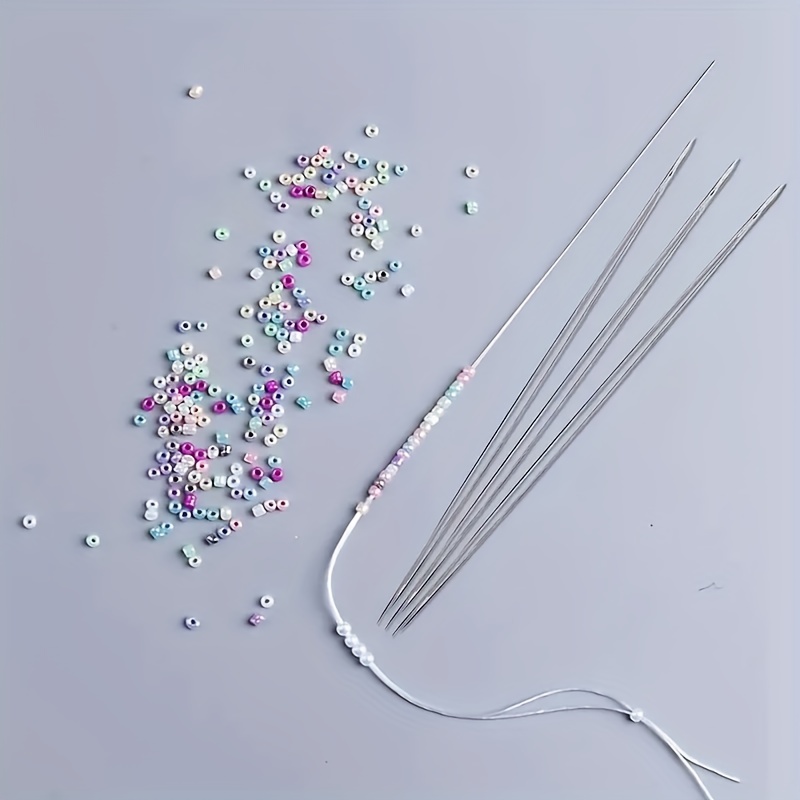 Beading Needles With Needle Bottle 5 Sizes Seed Beads - Temu