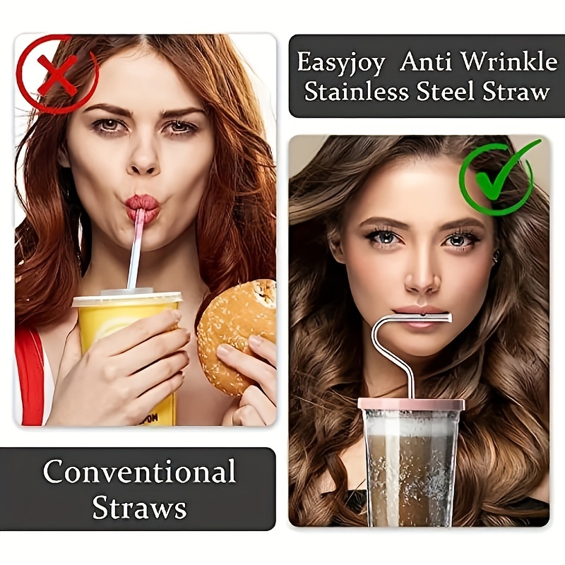 Straw, Stainless Steel Straw, Anti Lip Wrinkle Straw, Straw With