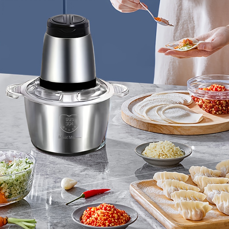 1pc Electric Meat Grinder, Mixer, Mincer, Chopper, Garlic Press,  Multi-functional Food Processor For Home Use