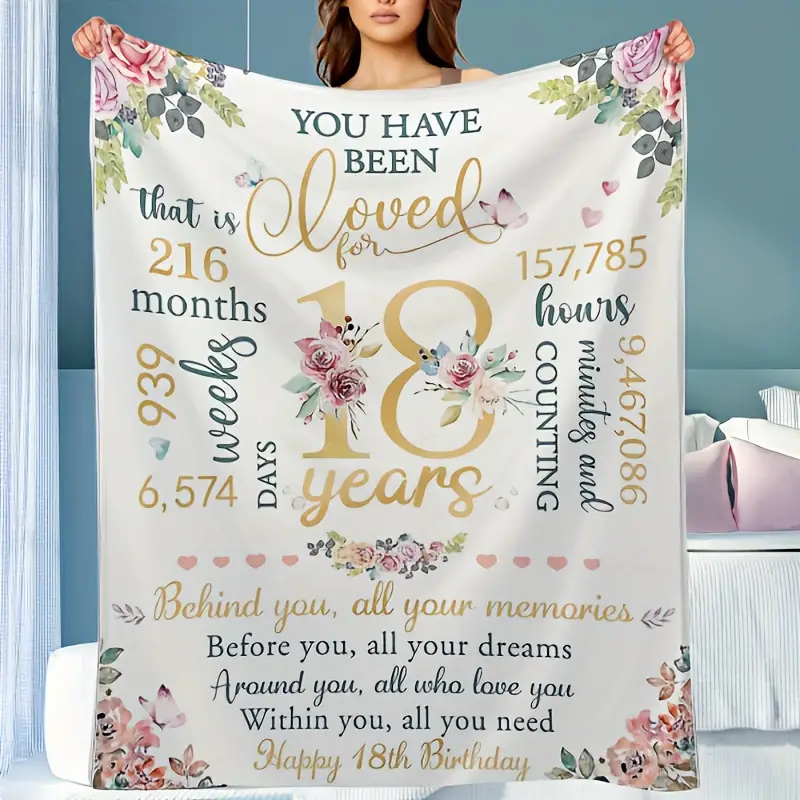 1pc 18 Year Old Girl Gift Ideas Blanket, Gifts For 18 Year Old Girls,  Birthday Gifts For 18 Year Old Girls, 18th Birthday Gifts For Girls, 18th  Birthd