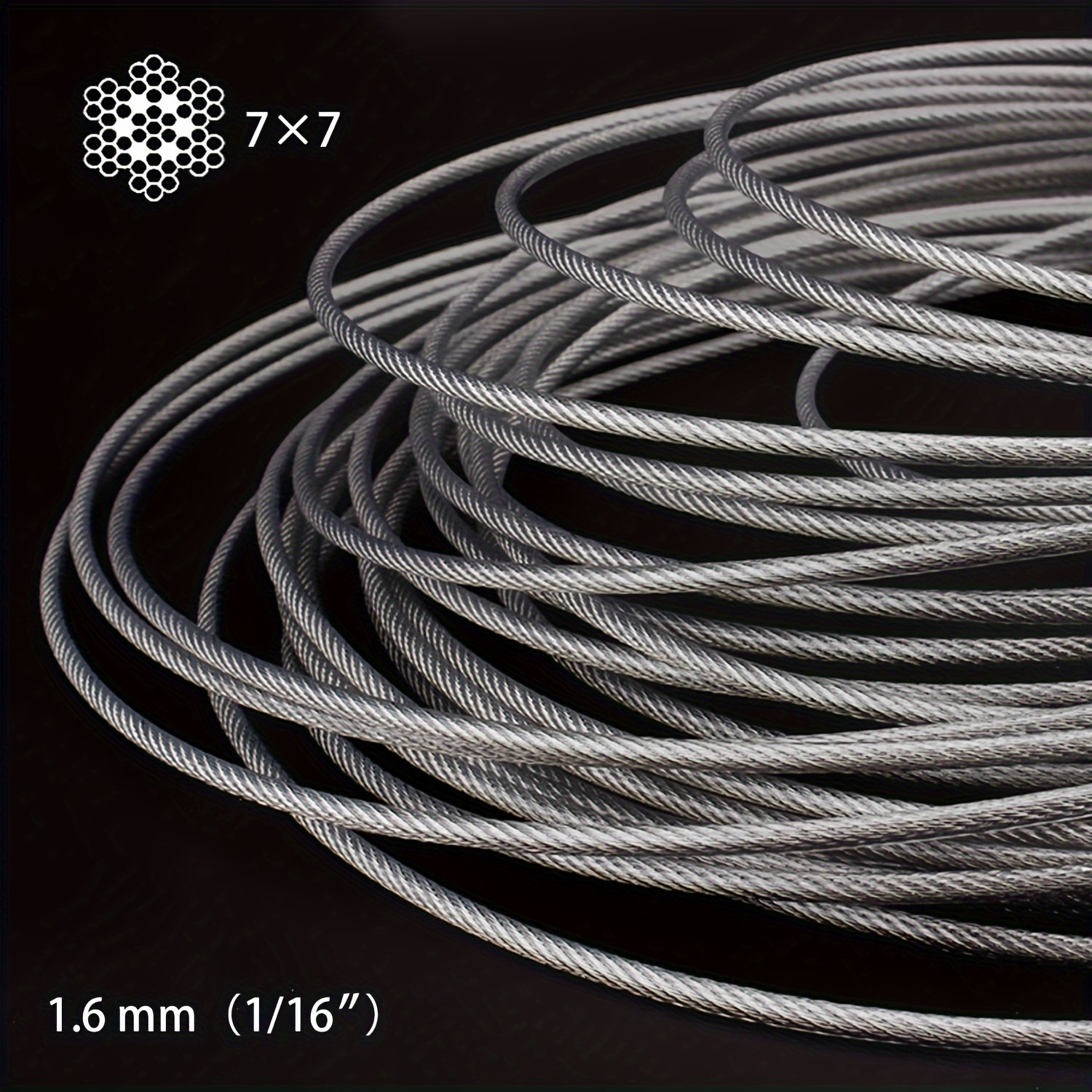 T316 Stainless Steel Wire Rope 7x7 Strand Core Marine Grade - Temu