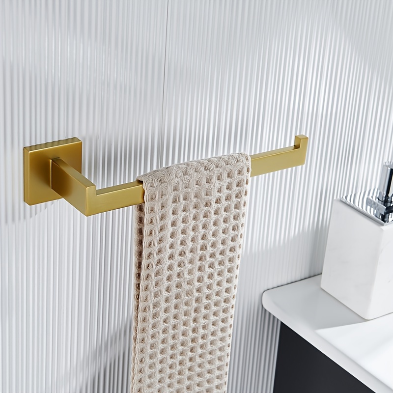 Toallero dorado cepillado moderno para baño con toallero