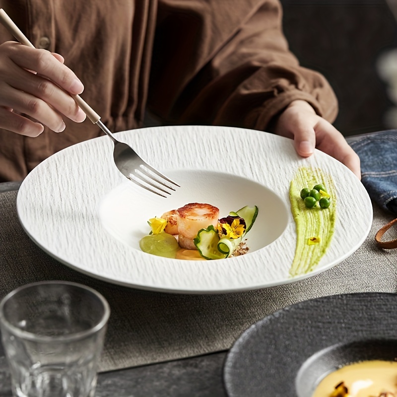 DECORDINE 3 Piece Serving Bowl Set â€“ Elegant White Porcelain Bowls for  Fruit, Salad, Pasta