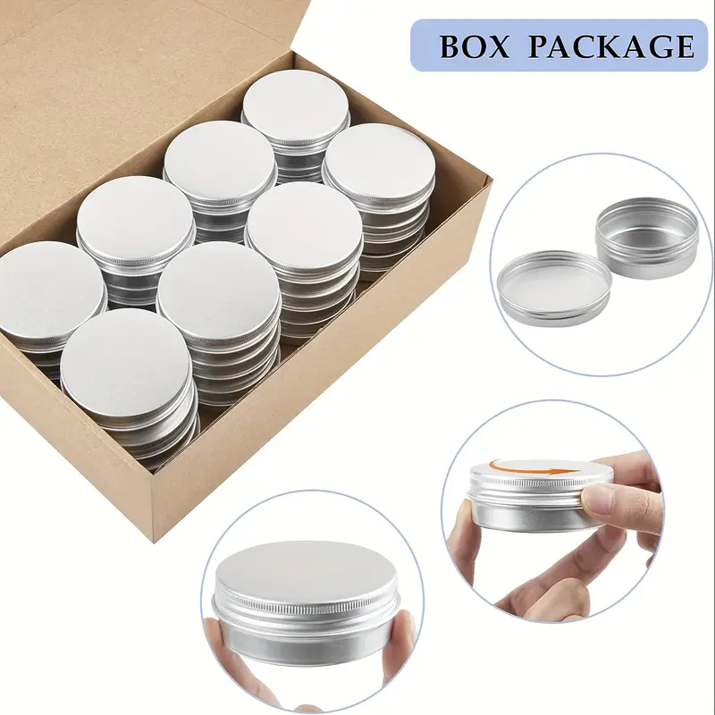 Aluminum Tin Cans With Screw Lid And Labels Refillable - Temu
