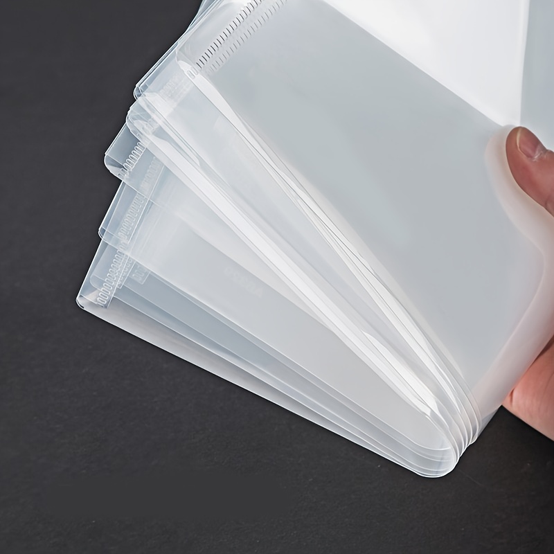 5pcs Pochette Plastique A4,5 Couleurs Enveloppe Transparente