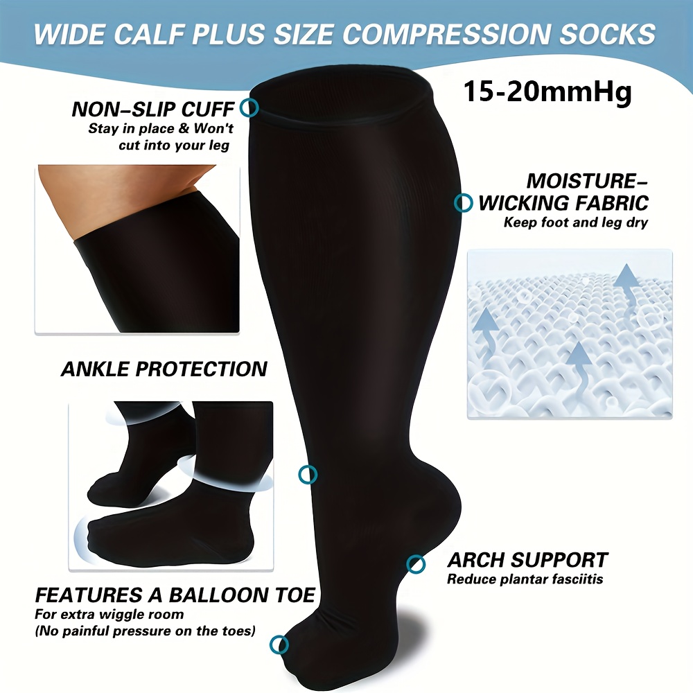 Copper Plus Size Compression Socks