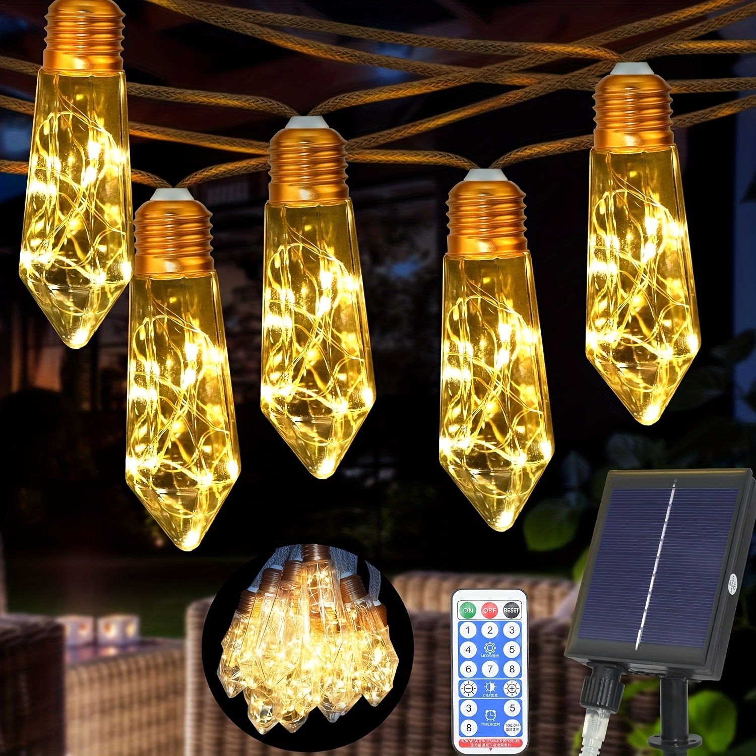 0€78 sur Guirlande lumineuse G40 175W ampoule pour jardin extérieur - Jaune  - Luminaires extérieur - Achat & prix