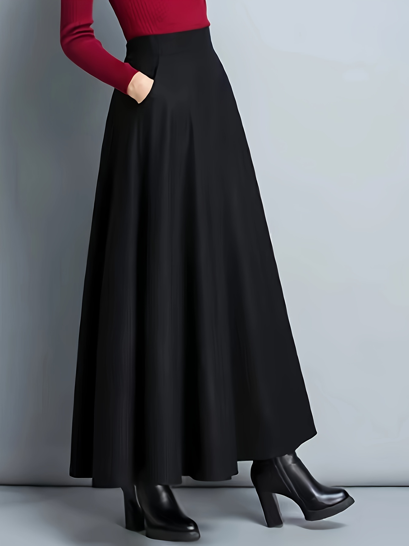 Black Skirt Long - Temu
