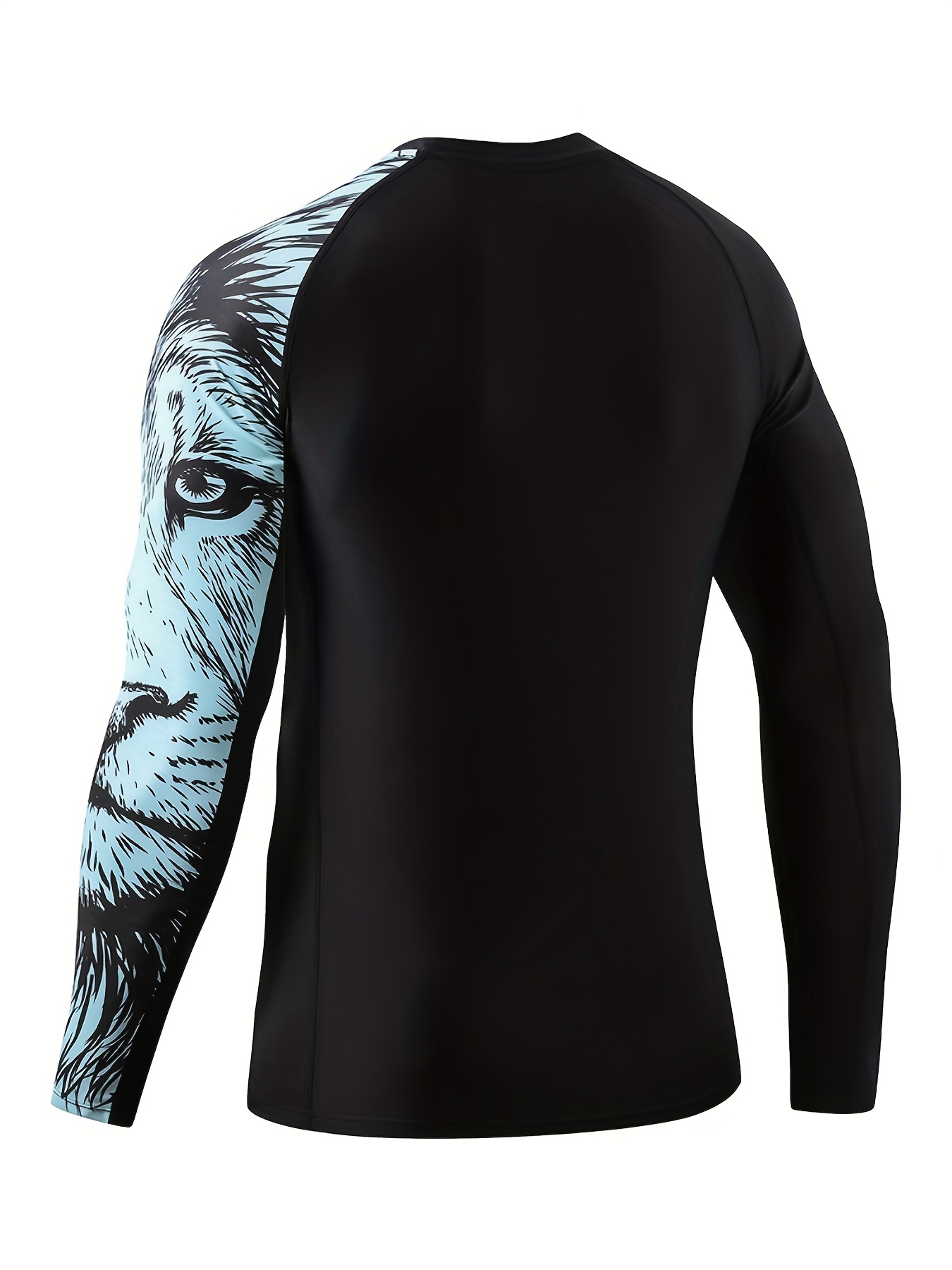 Men's Quick Drying Long Sleeve Surf Swimming Shirts Sun Protection UPF 50+ Compression Shirt Hiking Base-Layer Splice Fishing,Mens Rash Guard,Temu