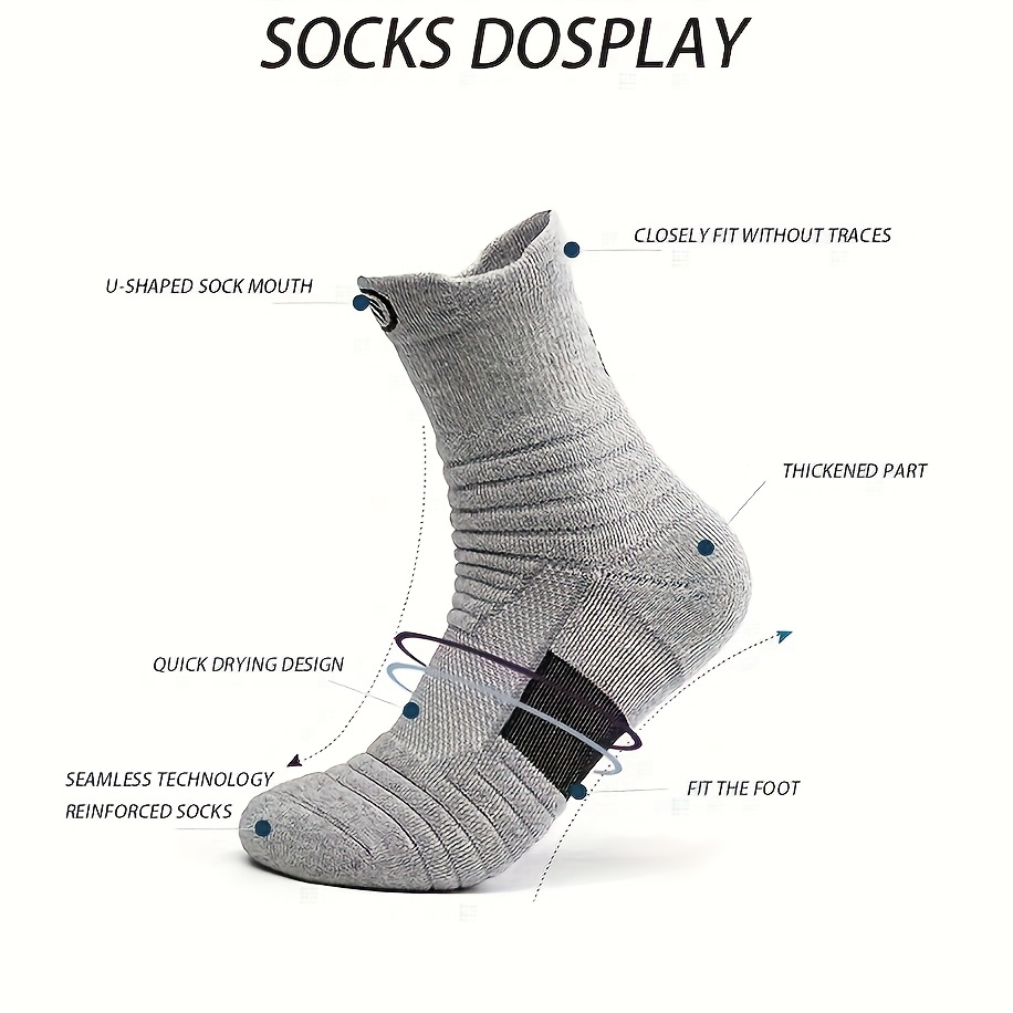 3 Pairs Men's Compression Stockings for Outdoor Activities