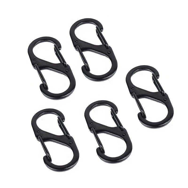 10 Pcs S Shaped Carabiner Double Snap Hooks Small Spring Clips
