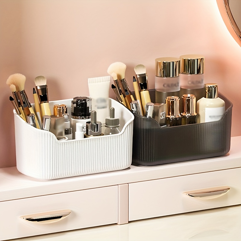 Plastic Cosmetic Storage Box Minimalist Bathroom Vanity Skin - Temu Canada