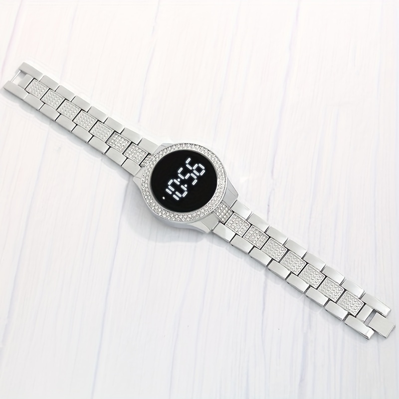 Reloj Mujer Reloj Electrónico Led Reloj Pulsera Digital Lujo - Temu