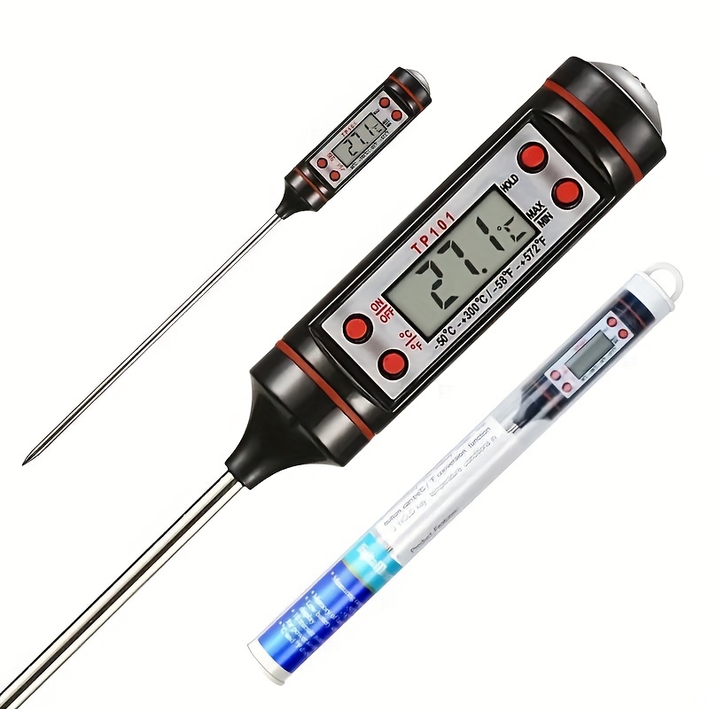 

1pc Instant Read Meat Thermometer Digital With Probe, Milk Liquid Barbecue Thermometer, Great For Cooking, Kitchen, Bbq, Grill, Milk, Candy