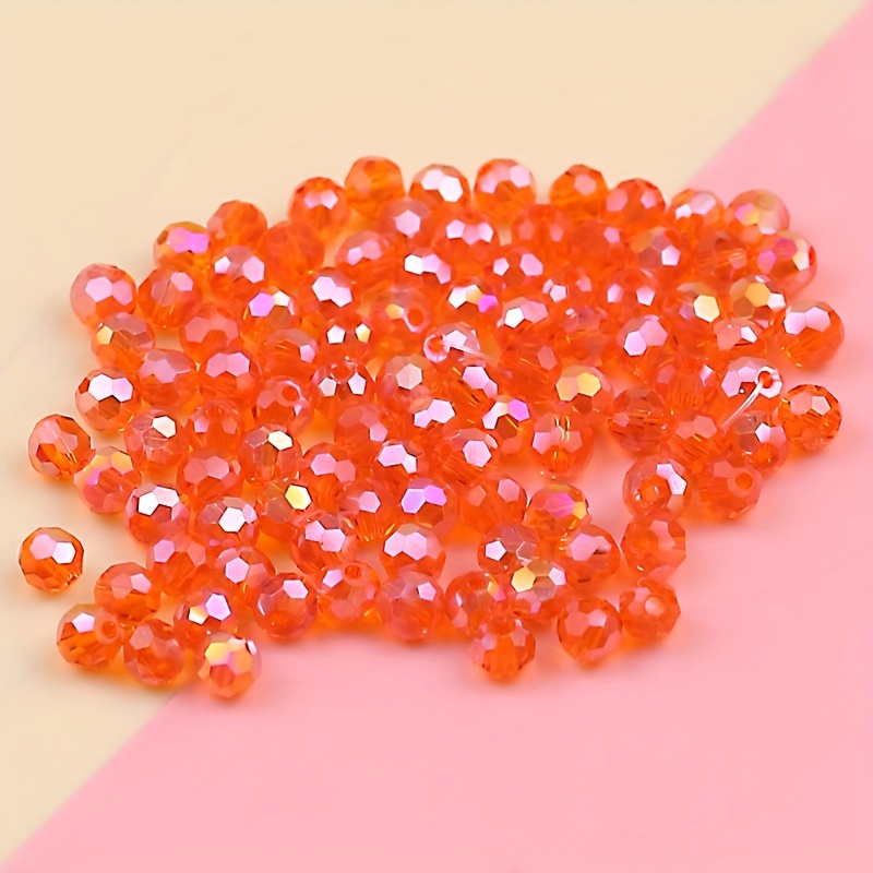 Colorful Transparent Plated Ab Color Glass Beads Faceted - Temu
